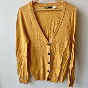 BDG Classic Cardigan Yellow Mustard L